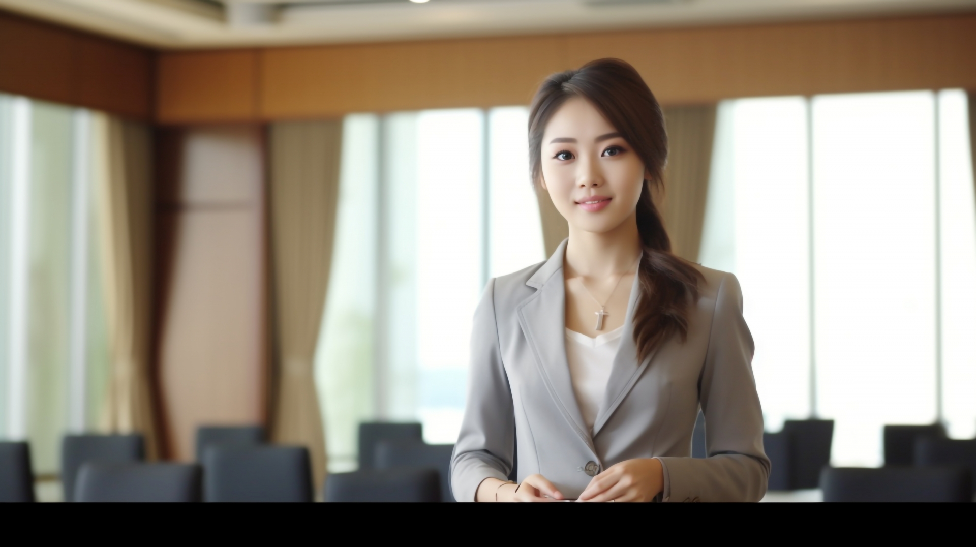 女性が部屋にいる写真